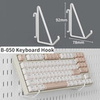Desktop Pegboard Storage Kit: Stand-Up Clip - On Panels, Perfect for Home Office and Study Storage.