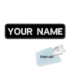 1PC 10cmX2.5cm Custom Personalized Name Embroidered Patch Number Stripes Badge Tags Armband Iron On Backing Hook & Loop Backing
