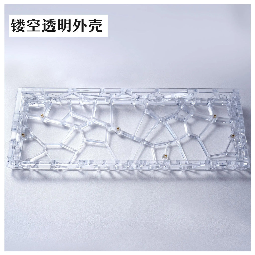 GH60/Wooting60/MAD60 Hollow Transparent Keyboard Shell 60% Keys Layout Keyboard Case for PC Accessory Customized Keyboard Shell