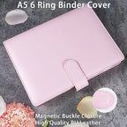 A5 Notebook Photocard Binder 25pcs Page(4 Grids)  PU Leather Loose Leaf Organizer Photo Binder Book Kpop Photo Albums Idol Cards