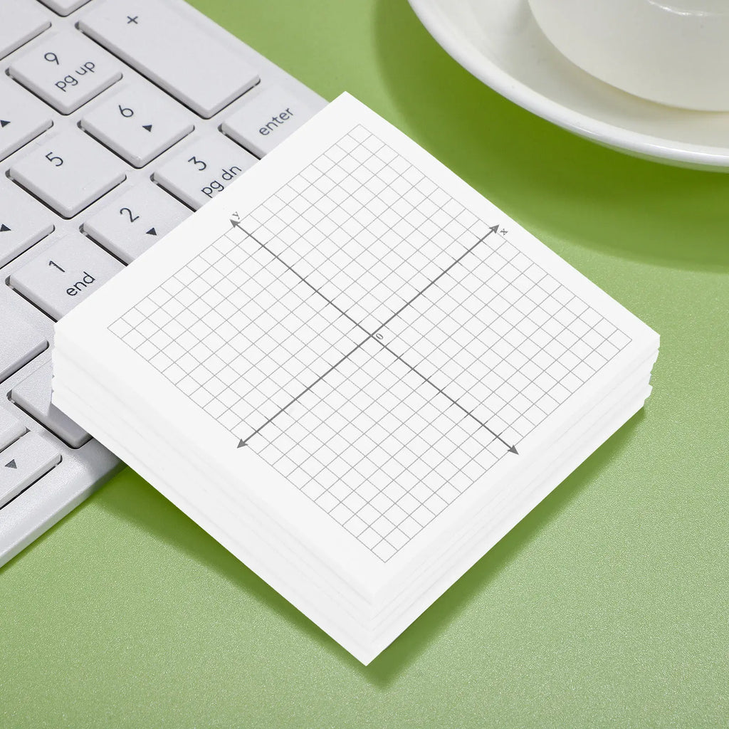 6 Pcs Grid Memo Pads Sticky Notepads Adhesive Graphing Paper Notes Writing Four Quadrant