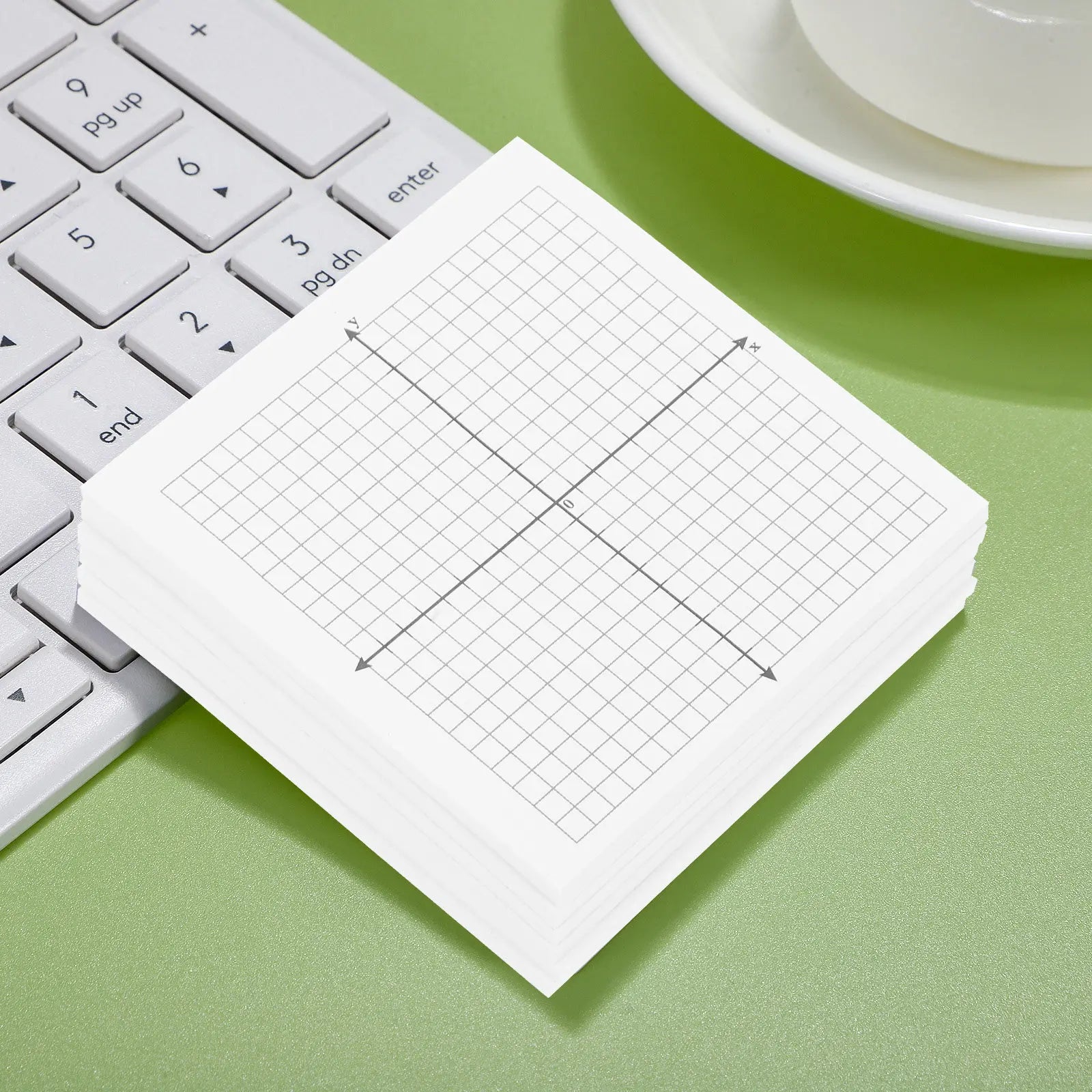6 Pcs Grid Memo Pads Sticky Notepads Adhesive Graphing Paper Notes Writing Four Quadrant
