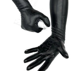 men Latex Gloves rubber socks  rubber Black Short  Gloves   Unisex Seamless chlorine  One-time molding  wear