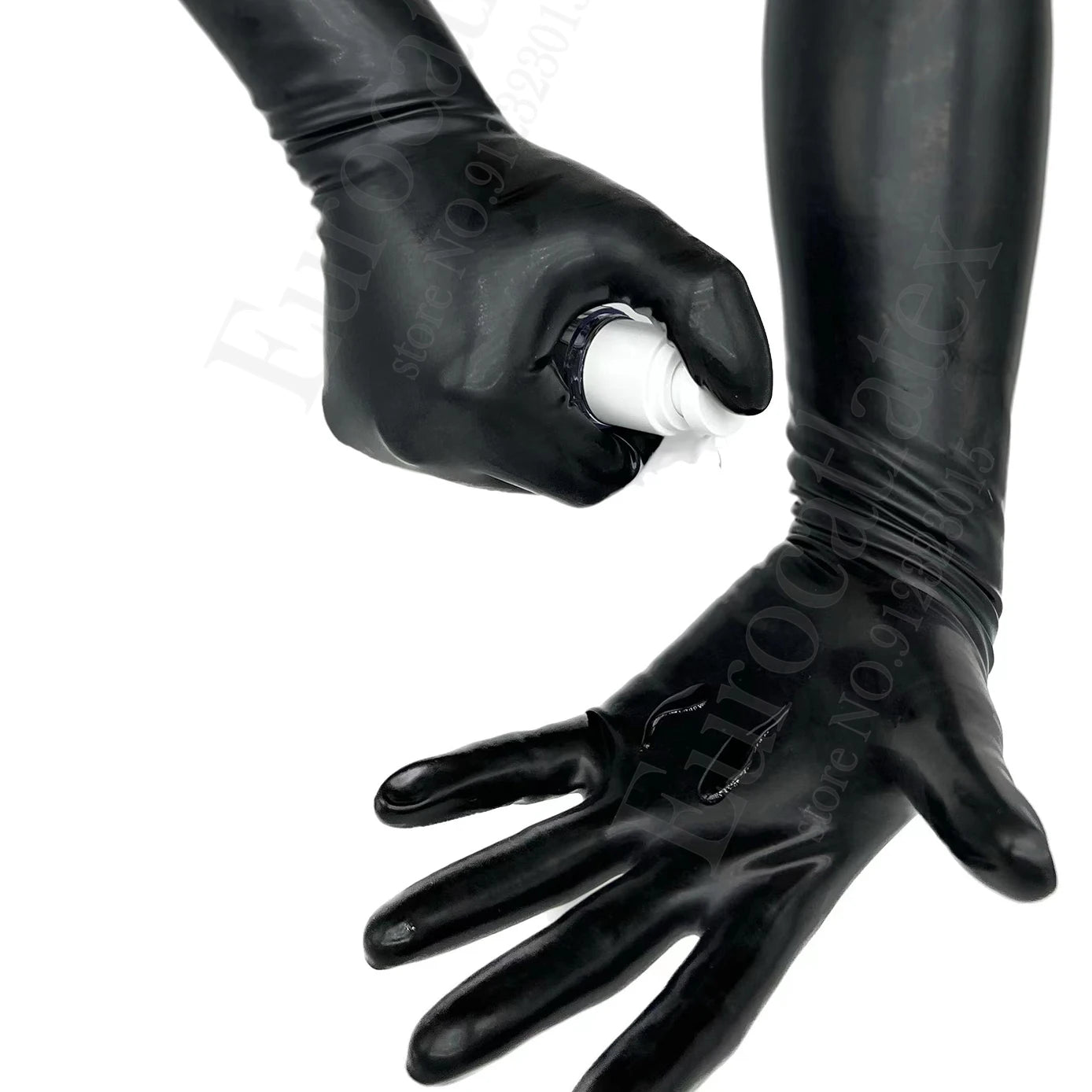 men Latex Gloves rubber socks  rubber Black Short  Gloves   Unisex Seamless chlorine  One-time molding  wear