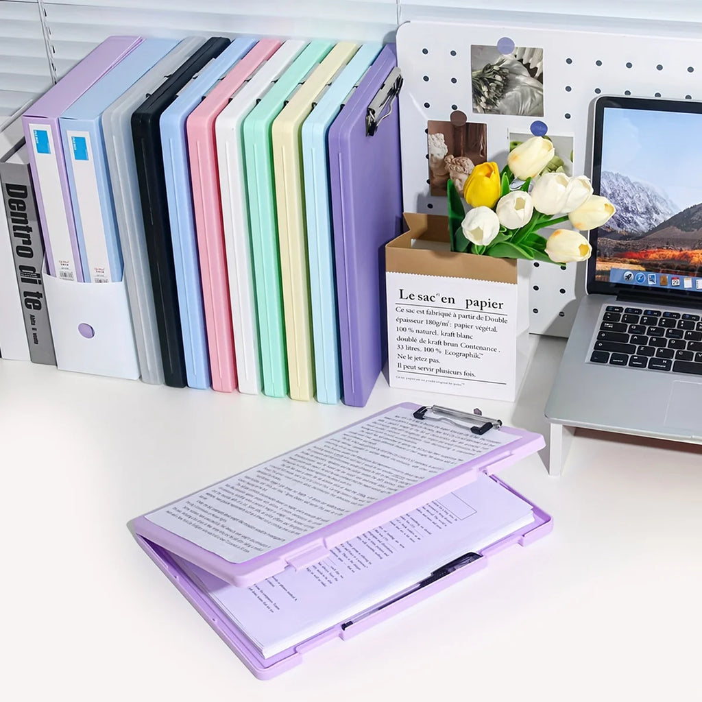 A4 Multi-functional File Folder Desktop Test Paper Organizer Office Document Board Folder Storage Box Writing Board, Office