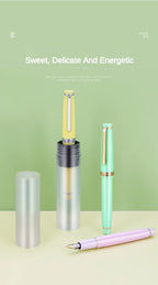 Jinhao 82 Fountain Pen Transparency Plastic Spin Pen Popular EF F M NIB Business Office School Supplies Writing Stationery