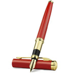 STONEGO 0.38mm Extra Fine Nib Fountain Pen, Black Metal Calligraphy Writing Gift Pen
