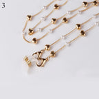 Fashion Pearl Sunglasses Chain Wearing Neck Holding Beaded Lanyard Cord Masks Sunglass Reading Glasses Chain Eyewear Accessories