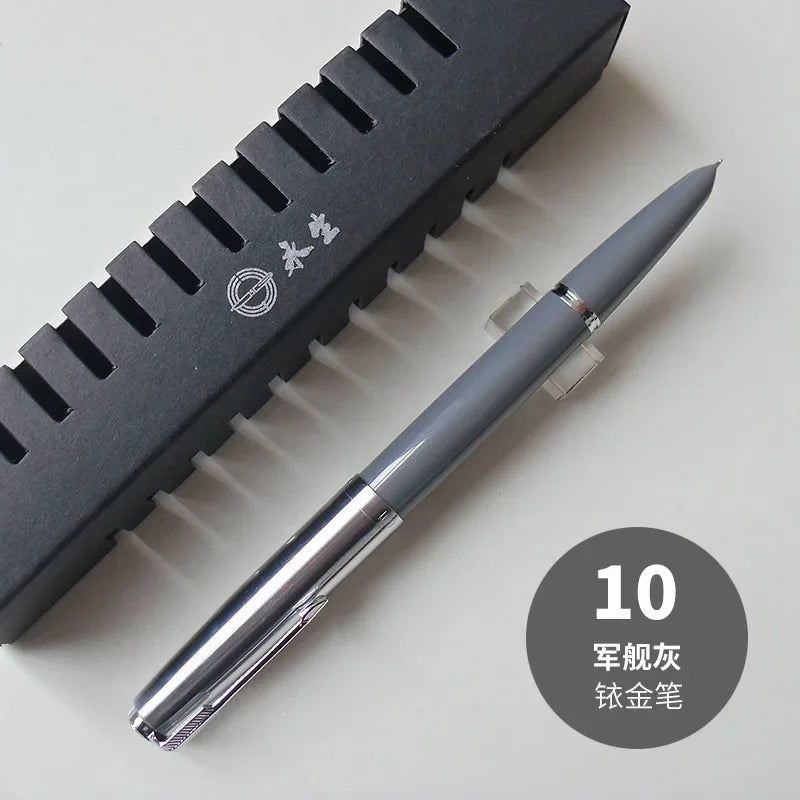 NEW Wingsung 601 Press Piston Fountain Pen Iridium EF/F Nib Steel Cap Vacumatic Resin Ink Pen School Stationery Office Supplies