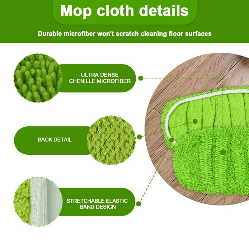 2pcs Reusable Microfiber Mop Pads for Swiffer Sweeper XL Dry Sweeping Wet Mop Cloths Replacement Sweeping Mopping Pad Refill