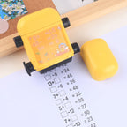 1 Two-in-one Double Roller Random Multiplication Stamp, Student Practice Math Calculation Question Builder Roller Stamp