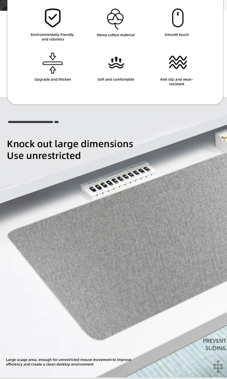 Cotton and Linen Rubber XXL Mouse Pad Gaming MousePad Large Desk Mat Gaming PC Desk Mat Computer Desk Pad Gaming Mouse Pad