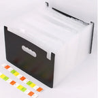 Portable 13/25 Pockets Expanding File Box A4 Expanding Capacity Accordion File Folder Document Organizer Office