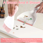 Mini Dustpan and Brush Set Portable Table Top Cleaning Dining Table Crumb Sweeper Multipurpose Desktop Keyboard Cleaning Tools