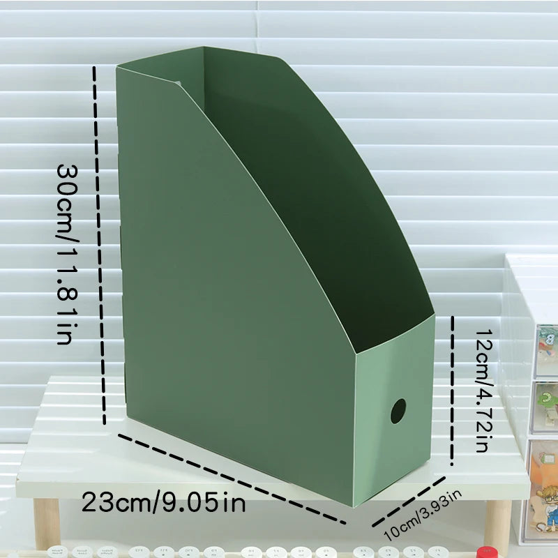 Simple Foldable Office Desktop File Storage Vertical A4 Folder With Inserts Box Large Capacity 9 Color Choices
