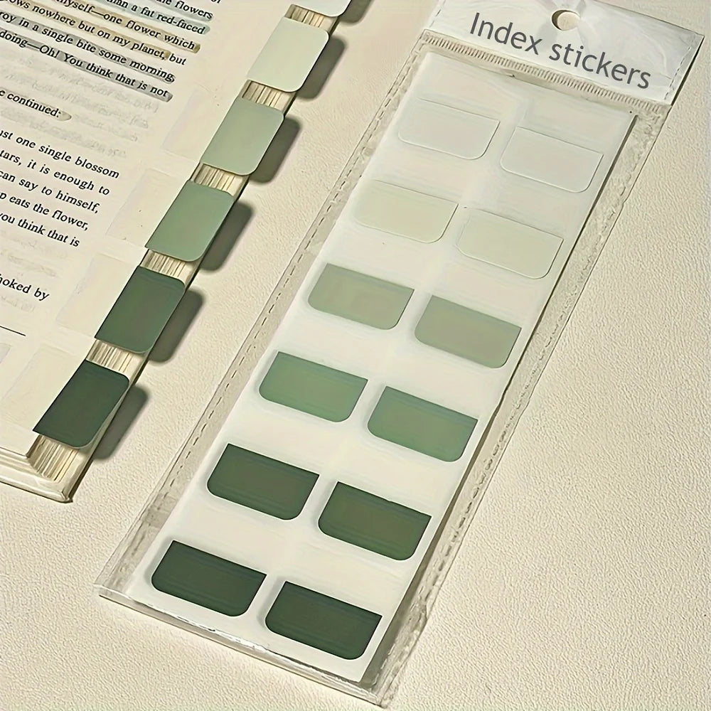 120pcs of Gradient Writable Index Tabs, Versatile Colored Sticky Notes for Organizing Files And Documents, 9.05 X 2.95 Inches