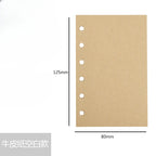 A7 6Holes Loose Leaf Notebook Refill Spiral Binder Inner Page Weekly Monthly To Do Line Dot Grid Inside Paper Stationery