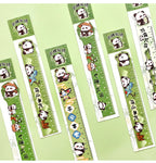 Cute Panda Magnetic Bookmark Ruler Student Creative Flexible Ruler 15cm Cartoon Rabbit Bear Capybara Magnetic Straight Ruler