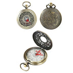 Vintage Bronze Compass Pocket Watch Design Outdoor Hiking Navigation Mountaineering Camping Hiking Portable Flip Compasses