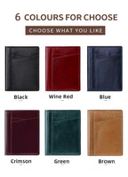 YUECIMIE Super Slim Soft Wallet Genuine Leather Mini Credit Card Holder Wallets Purse Thin Small Card Holders Men Wallet