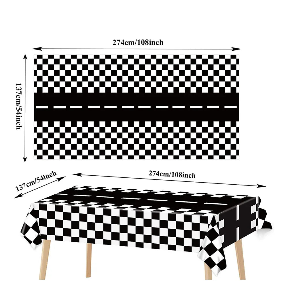 Race Car Party Plates Cup Napkins Race Track Party Supplies Racing Sports Themed Tableware for Kids Boys Birthday Home Decors