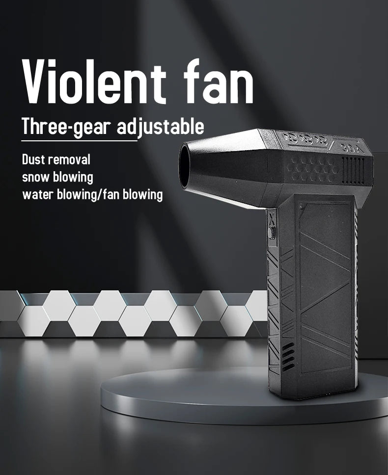 Powerful Turbo Air Blower 130000RPM Cordless Dust Cleaner With 4000mAh Battery, 3 Speed Levels, Magnetic Nozzle For Home