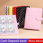 New A5 PU Leather Binder Cover with Magnetic Buckle Closure, 6 Ring Personal Notebook for Organizing Planner, Photo Card Sleeves