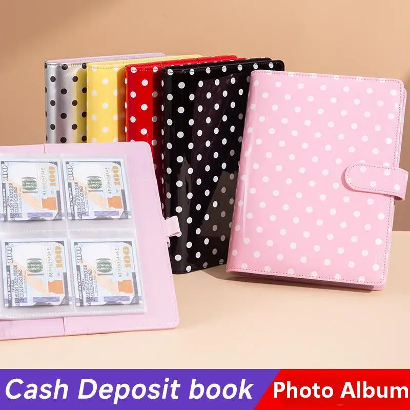 New A5 PU Leather Binder Cover with Magnetic Buckle Closure, 6 Ring Personal Notebook for Organizing Planner, Photo Card Sleeves