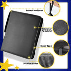 900 Pockets Card Binder Sleeves with Zipper, Double Sided Pockets Card Holder Carry Card Case for TCG CCG Card Storage(Black)