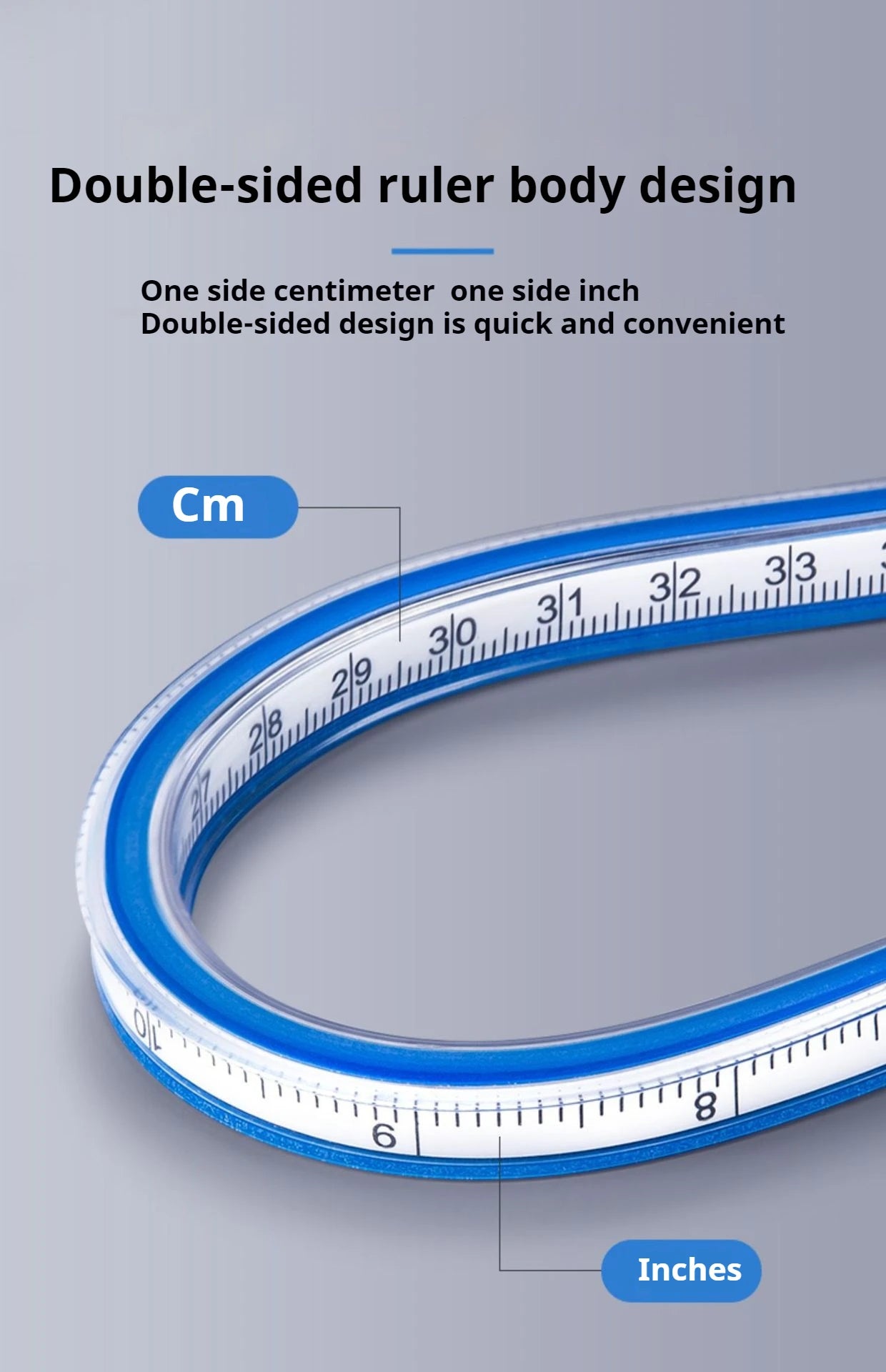 Flexible Curve Ruler Sewing Soft Rulers Drafting Drawing Tool Serpentine Plastic School Office Supplies 30cm 40cm 50cm 60cm