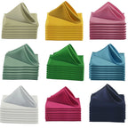 30pcs Satin Square 30cm Napkins Handkerchief Table Dinner Napkin For Wedding Party Decoration Birthday Christmas Cloth Tea Towel