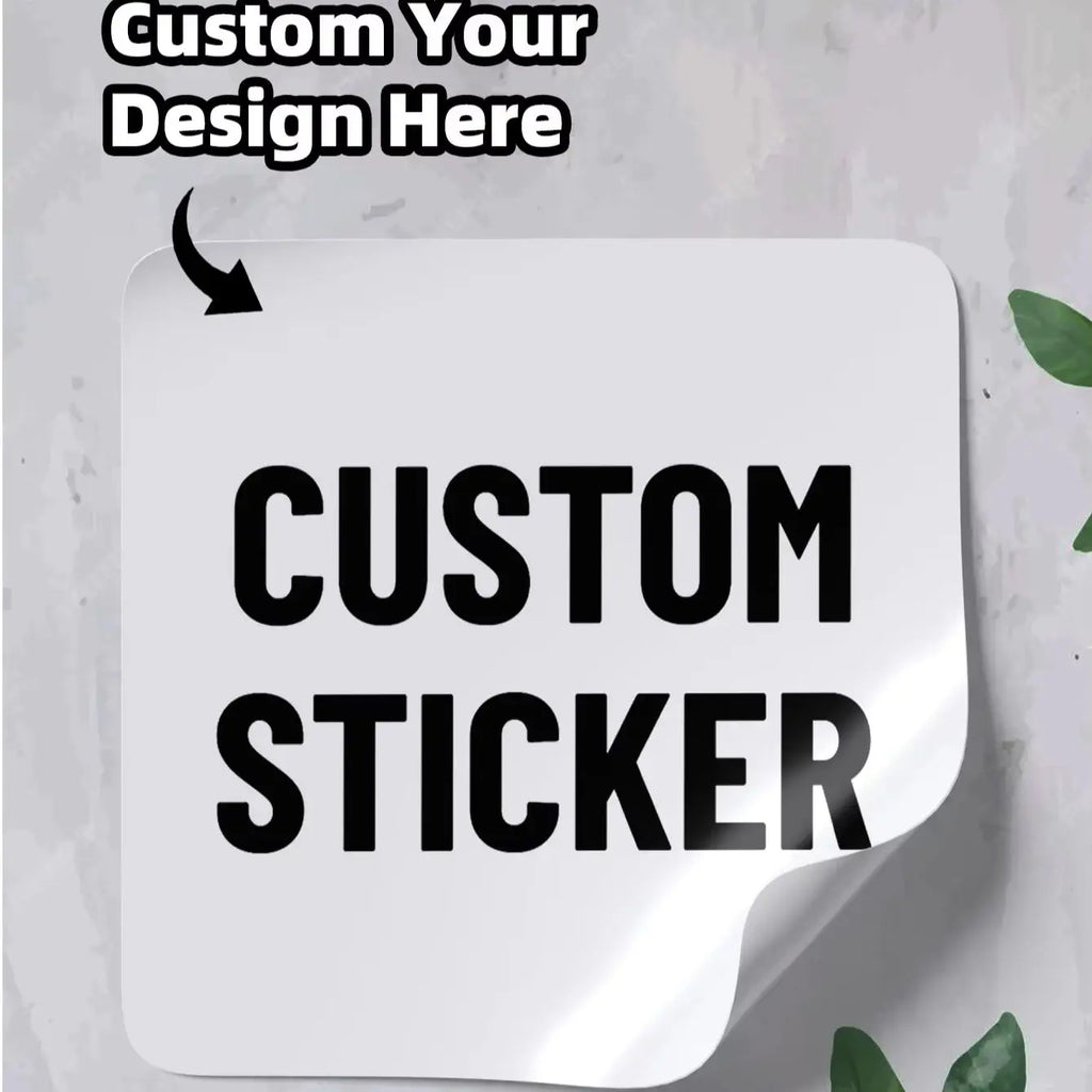 1/60/120/240 Custom Square PVC Stickers Waterproof Personalized for Party, Label, Packaging
