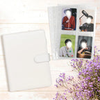 A5 Notebook Photocard Binder 25pcs Page(4 Grids)  PU Leather Loose Leaf Organizer Photo Binder Book Kpop Photo Albums Idol Cards