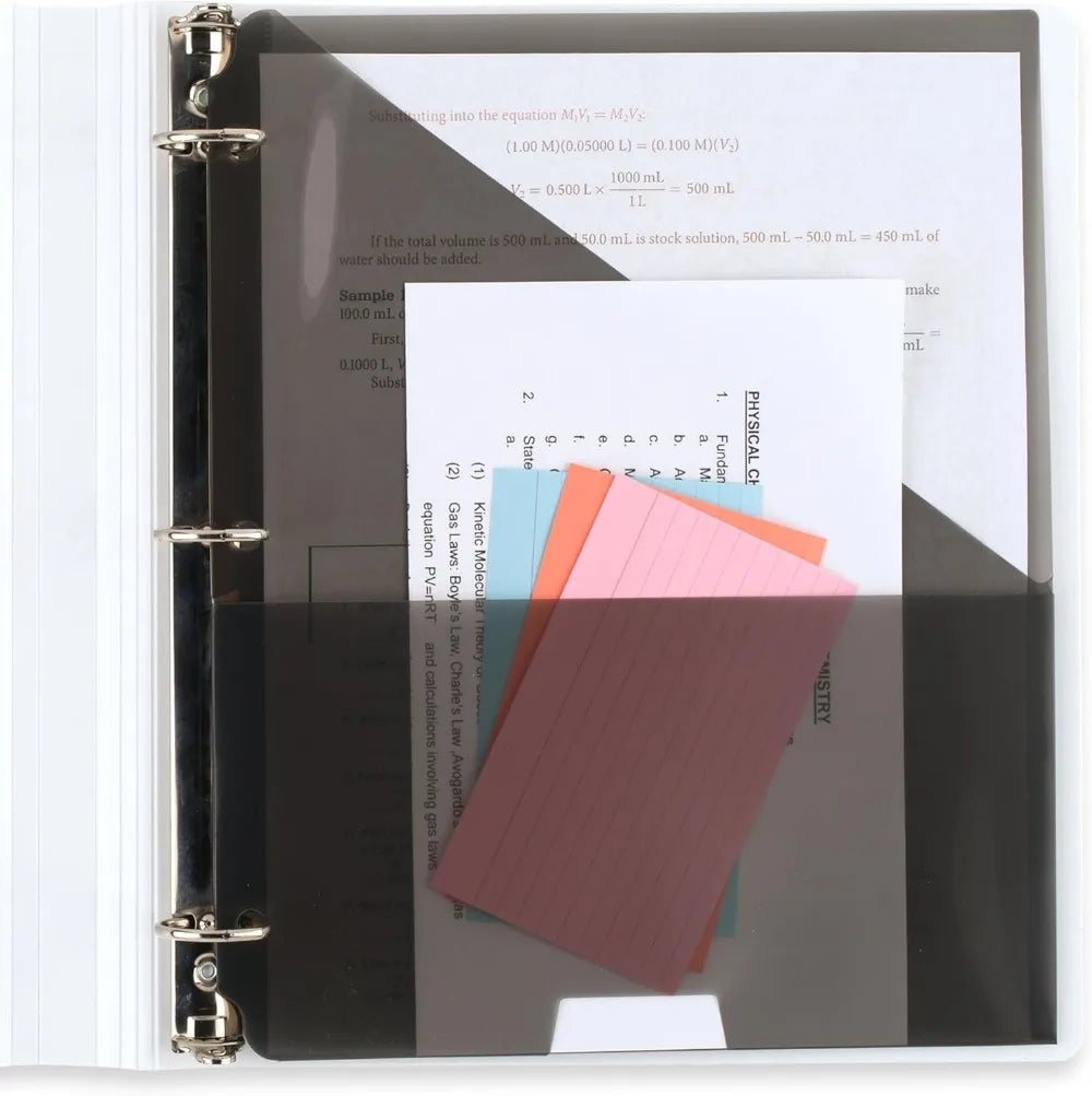 3-Ring Binder With Study App, 1 Inch D-Ring, Clear View Cover, 225 Sheet Capacity, White