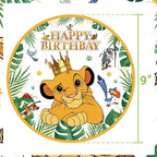 Lion King Birthday Party Decoration Lion Disposable Dinnerware Tablecloth Cup Plate 3D Balloon for Kids Baby Shower Supplies