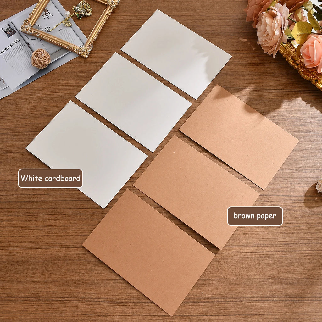 Blank Thick Printable Cardstock DIY Hand Drawn Postcards Greeting Cards for Wedding Invitation Thank You Word Host Cue Cards