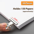 Stainless Steel Multi-functional Metal Clamp Paper Clips Strong Binder School Office Household Stationery Supplies