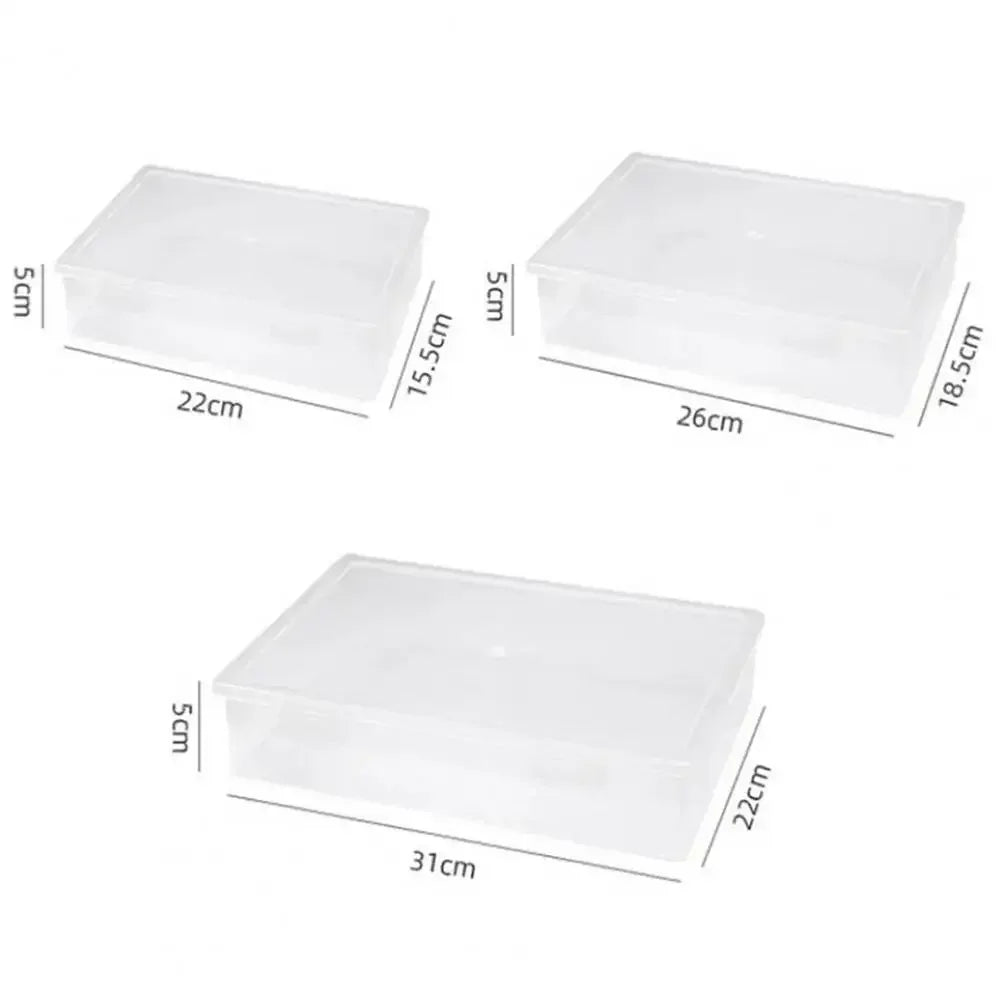 1Pc Transparent Storage Container Plastic Dustproof Box Stationery Jewelry Portable Large Capacity A4 A5 File Organizer Supplies