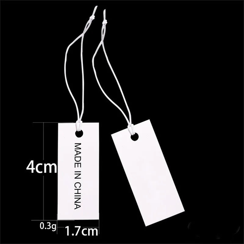 100pcs Paper Small Ring Price Tags Stickers Necklace Bracelet Blank Price Labels Display Diy Jewelry Packaging Making Supplies