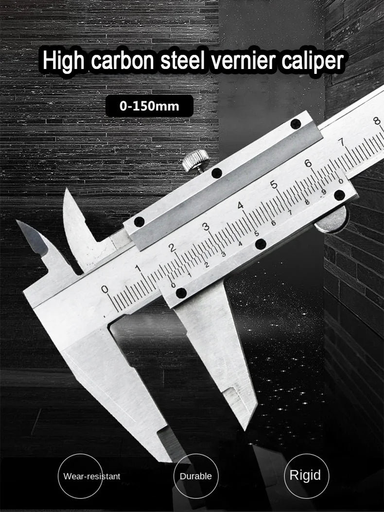 Professional Industrial Vernier Caliper Carbon Steel Four Use Metric Precision Measuring Tool Precision Measurement