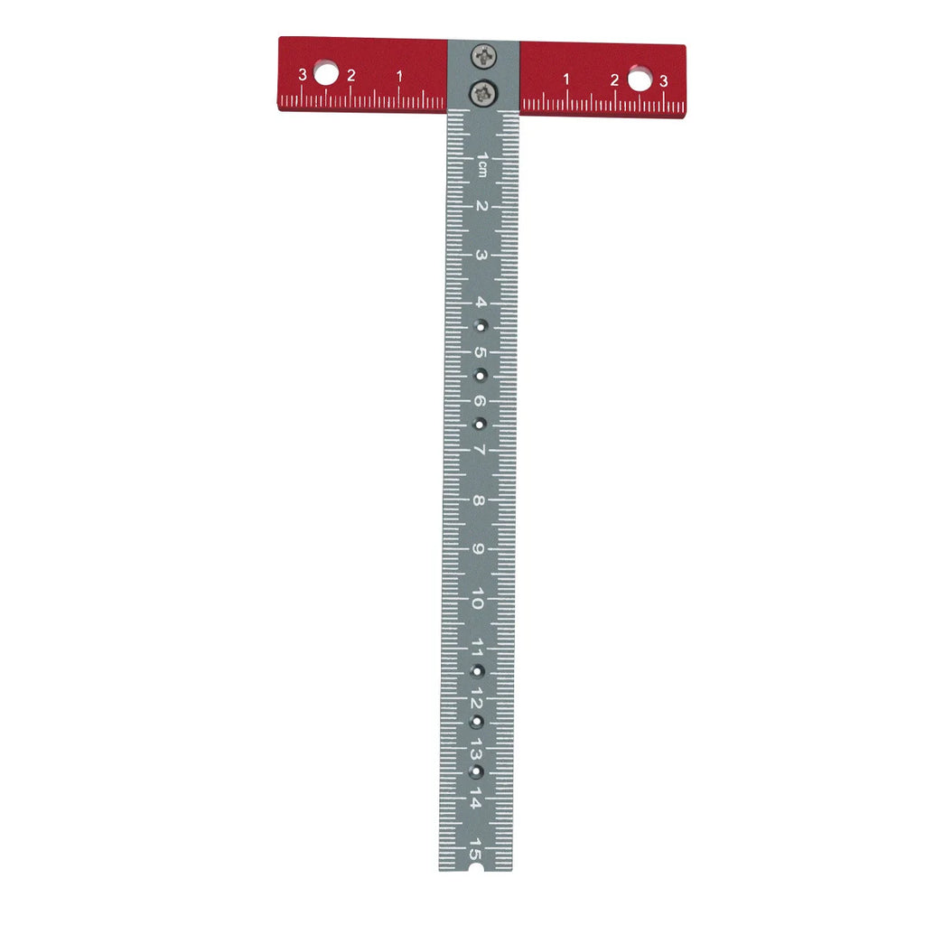 Metric T square positioning ruler, aluminum alloy square ruler measuring and scribing tool
