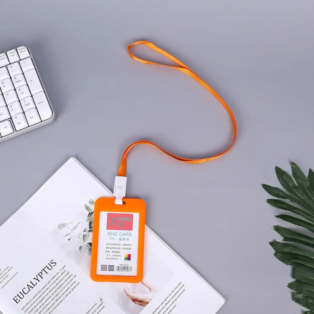 Lanyard Card Covers Women Men Work Permit Holder Credit Card Holder Neck Strap Students Kids Bus Cards Case ID Card Holder