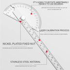 Thickened Stainless Steel Angle Gauge Measuring Angle Protractor Large Carpenter's Protractor Angle Gauge Angle Gauge