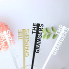 30/50/100Pcs Personalized Acrylic Stirrers Custom Lasercut Drink Stirrers Invials Drinks Wedding Stirrers Cocktail Toppers