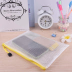 Mesh Zipper Storage Bag Document Bag Waterproof File Pouch Folders School Office Supplies Cosmetic Makeup Bags A3/A4/A5/A6