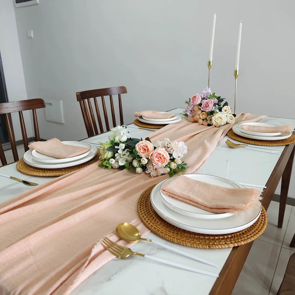 6PCS 43x43cm Dinner Table Rustic Decor Muslin Tea Towels, Birthday Decore Retro Cotton Cheesecloth, Cotton Gauze Wedding Napkins