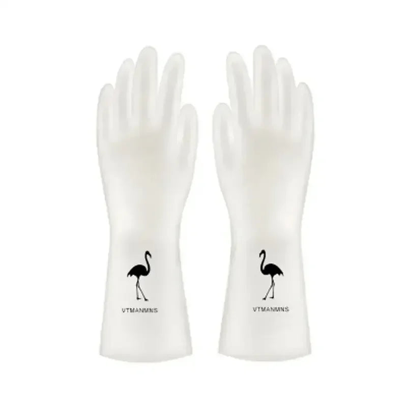 Durable Waterproof Housework Latex Cleaning Gloves for Kitchen Laundry Dishwashing, Wear Resistant Rubber