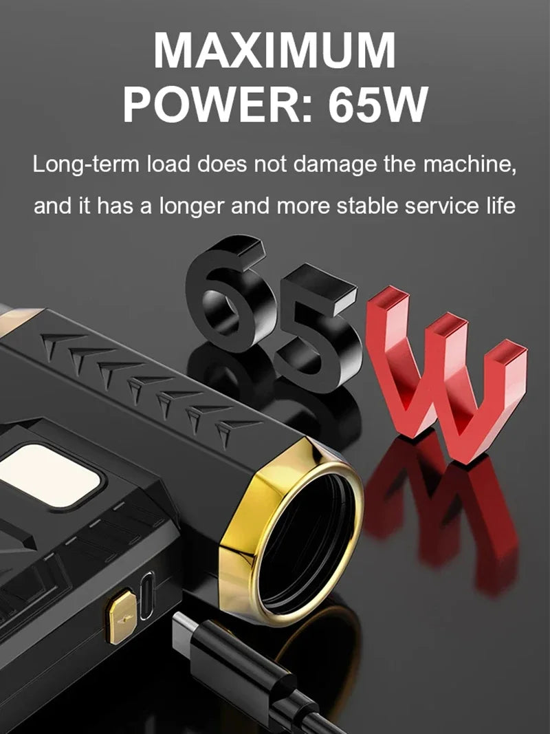 2026 New 1000000RPM Turbo Jet Blower 2in1 Super Powerful Air Blower Vacuum Dust Cleaner USB Rechargeable 65m/s Violent Blower