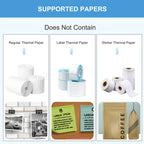 Mini Portable Printer Thermal Printing Sticker Wireless Inkless Mini Pocket Printer Self-adhesive Label Printer Photo Printer
