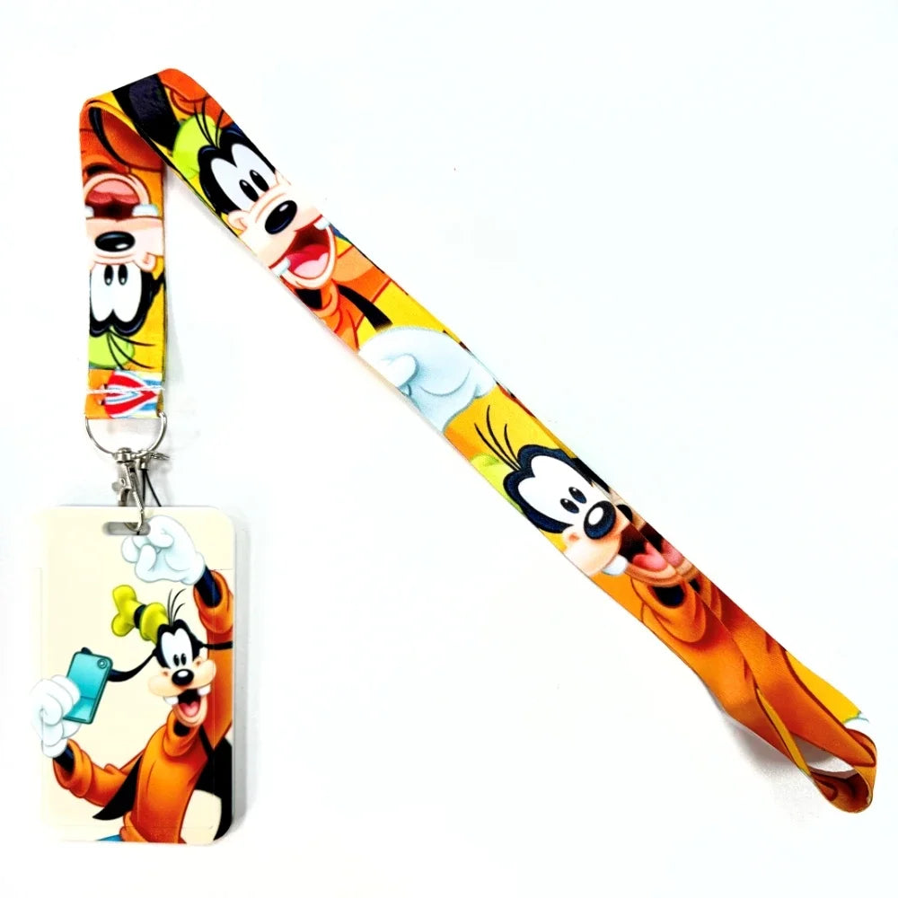 Disney's Credential Holder Mickey Mouse Lanyard Bear Phone Rope ID Card Badge Holder Princess Neck Strap Cartoon Keychain Gift